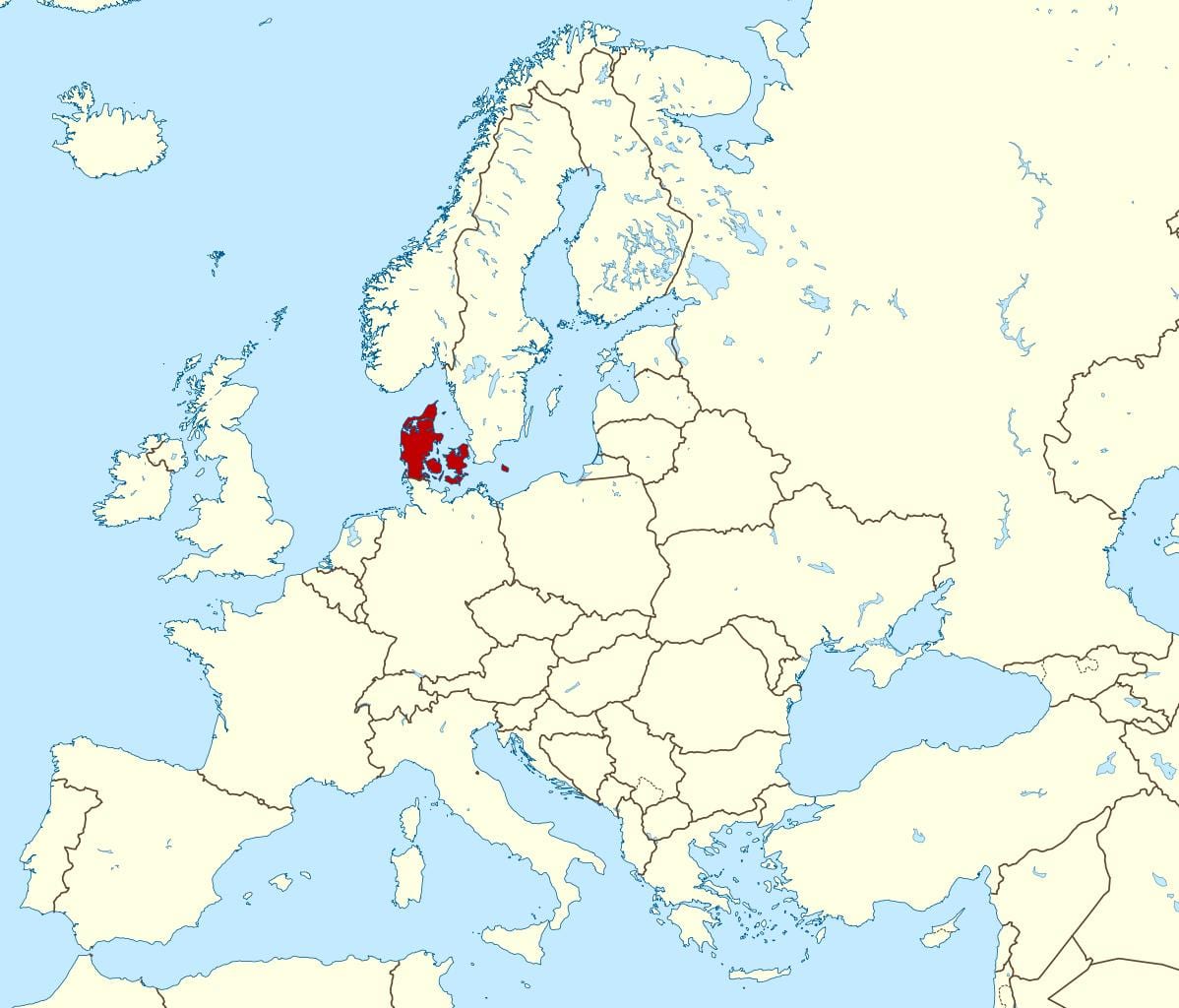 a világ térképe dánia