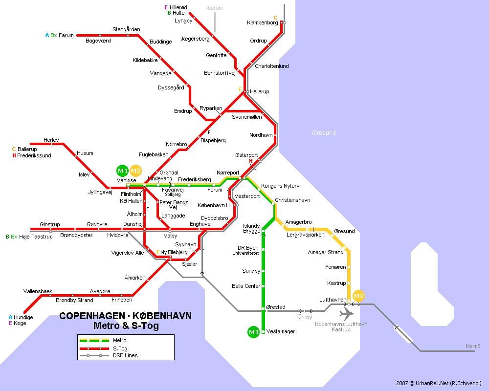 Térkép dánia metró 