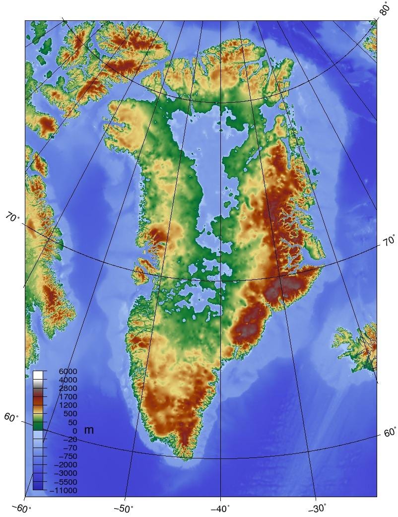 Térkép dánia topográfiai