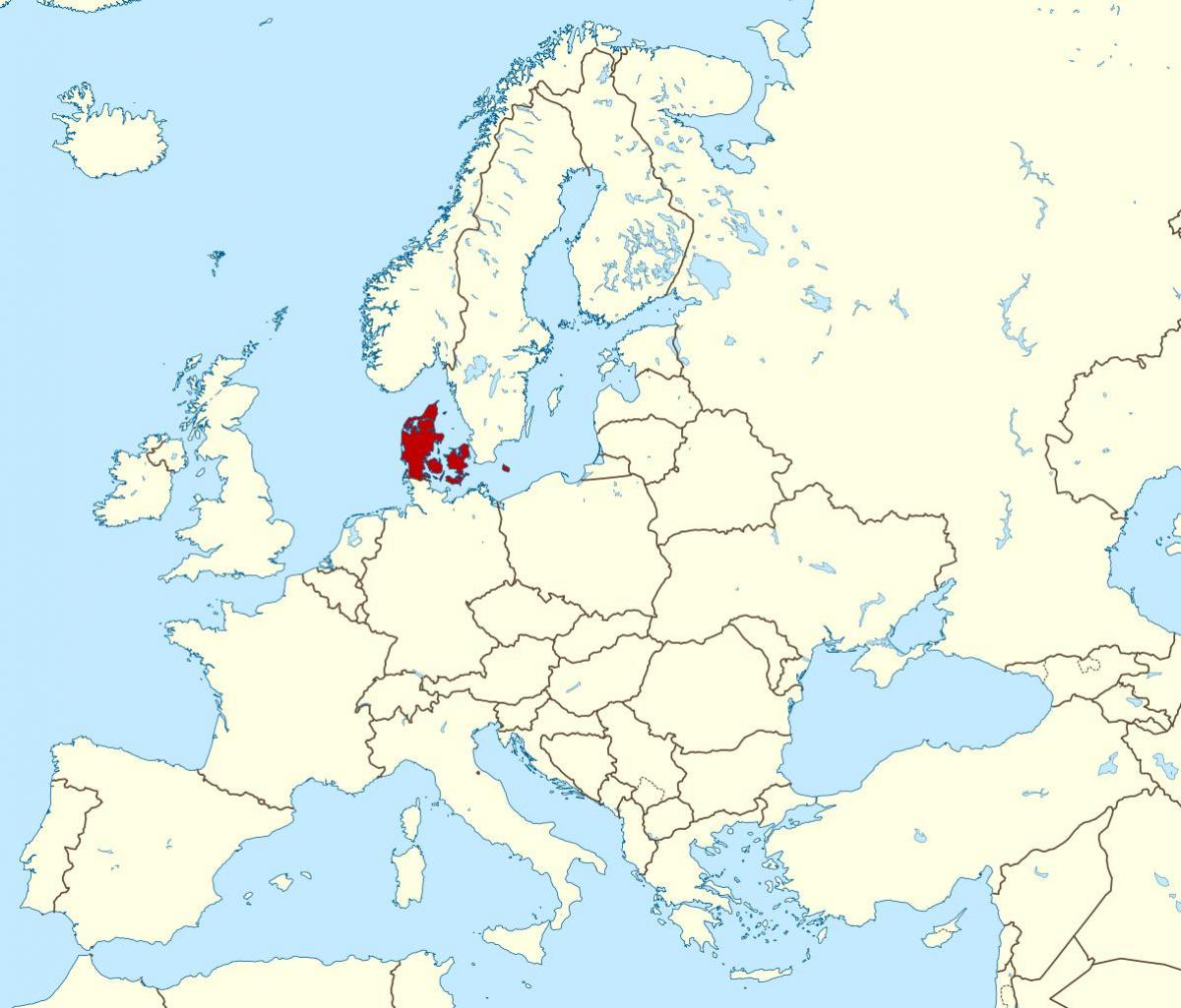 Térkép dánia hely a világon 