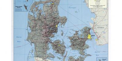 Nemzetközi repülőterek dániában térkép
