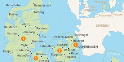 Dánia tartományok térkép